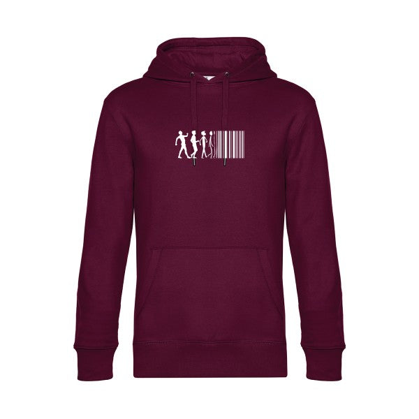 code-barre sweat shirt original Burgundy flex Blanc impression Face