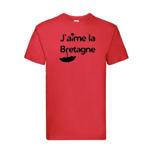 T-shirt|J'aime la Breta  G ne |Noir  |Fruit of the loom 205  G