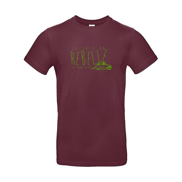 je suis un rebelle Flex Vert pomme |E190 T-shirt|Burgundy||2XL