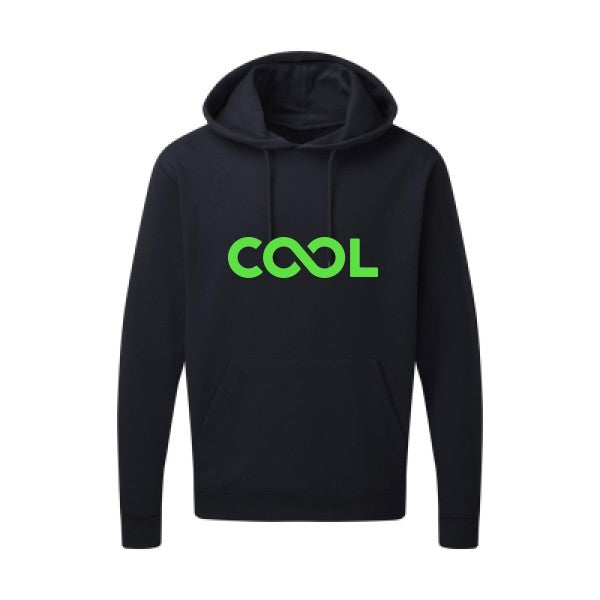 Infiniment cool Vert fluo |Sweat capuche imprimé homme