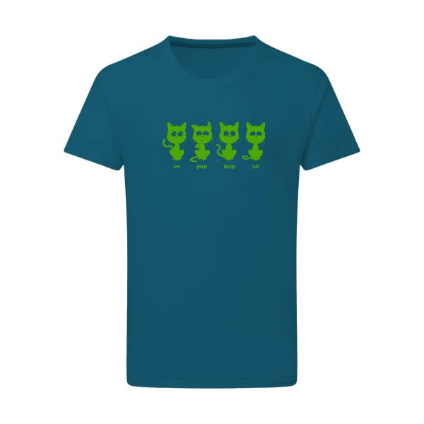 un deux trois cat - Flex Vert pomme Tshirt original Petrol  2XL