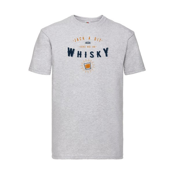 Jack a dit whiskyfun Fruit of the loom 205 g/m² T-shirt/ heather grey