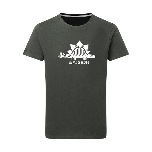 Ya pas de lézard Blanc -Flex Blanc sur T-shirt SG  Charcoal  5XL