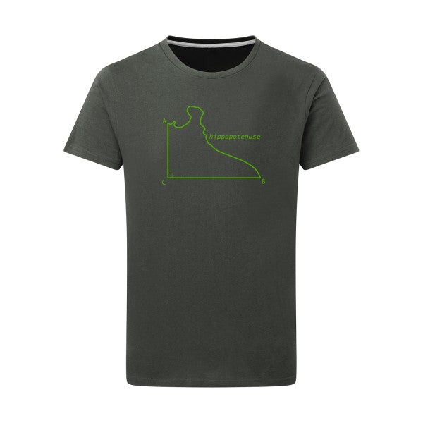 Hippopotenuse - Flex Vert pomme Tshirt original Charcoal  5XL