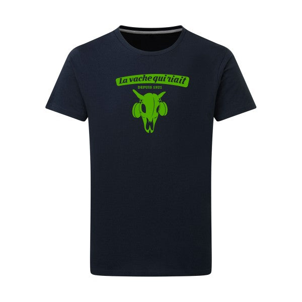 vache qui riait vert pomme -Flex vert pomme sur T-shirt SG  Navy  5XL