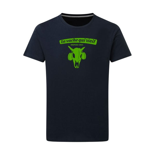 vache qui riait vert pomme -Flex vert pomme sur T-shirt SG  Navy  5XL