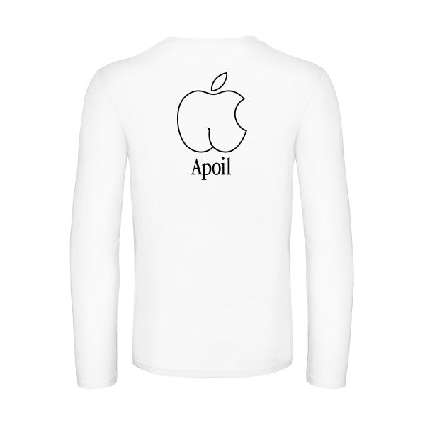 apoil - t shirt- manches- longues- original- humour- White impression Dos