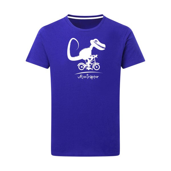 vélociraptor -Flex Blanc sur T-shirt SG  Royal Blue  5XL