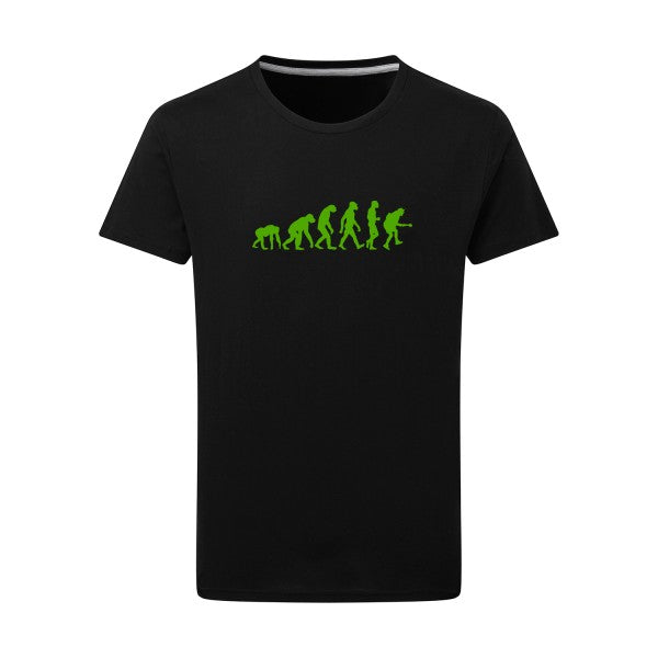 Rock Evolution vert pomme -Flex vert pomme sur T-shirt SG  Dark Black  4XL