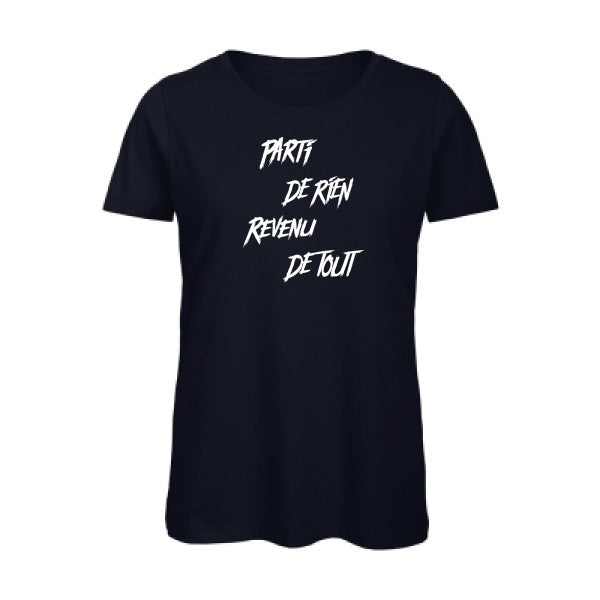 T shirt humour bio femme   femme bio|Parti de rien Blanc 