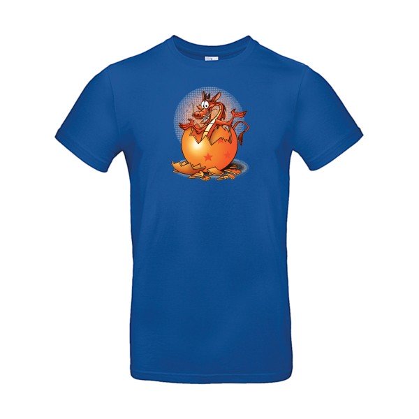 T-shirt humour original Dragon Surprise T Shirt couleur Royal Blue