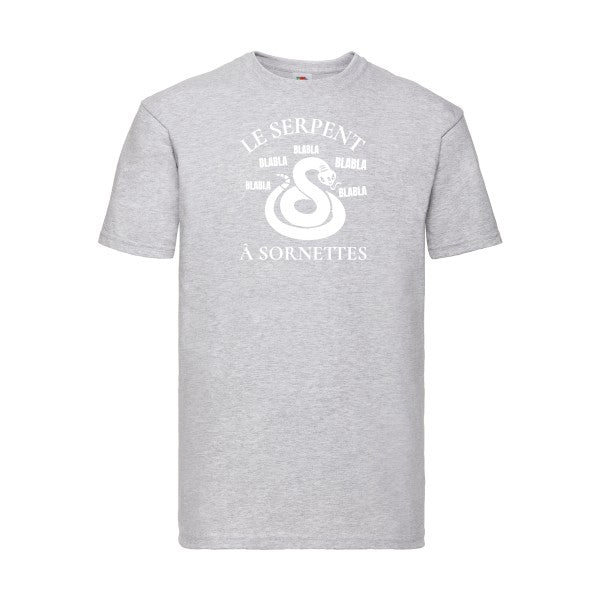 T-shirt|Serpent à Sornettes |Blanc |Fruit of the loom 205  G