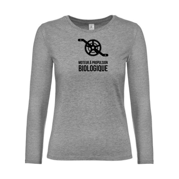 t-shirt lsl femme Cyclisme-&-ecologie Sport Grey flex Noir