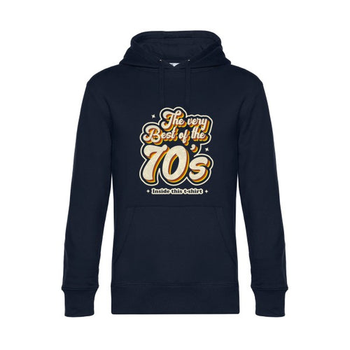 70s- Sweat à capuche original Navy Blue - RueDuTeeshirt