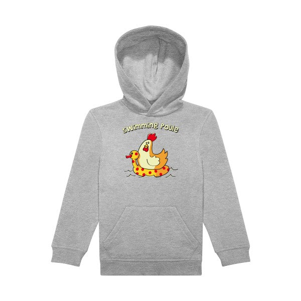 sweat capuche enfant Sports Grey swimming-poule