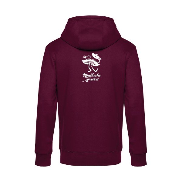 Presqu-spagnol sweat shirt original Burgundy flex Blanc impression Dos