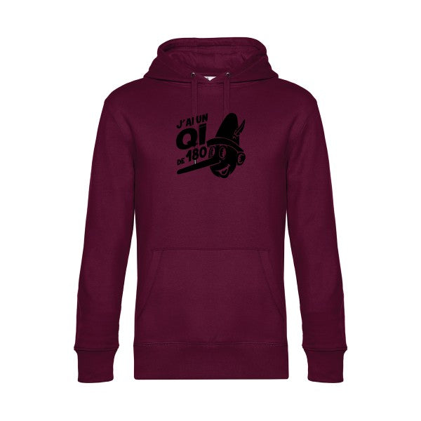 Quotient-intellectuel sweat shirt original Burgundy flex Noir impression Face