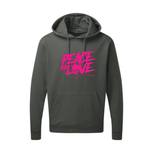 Peace or no peace |Sweat  capuche humoristique Rose fluo 