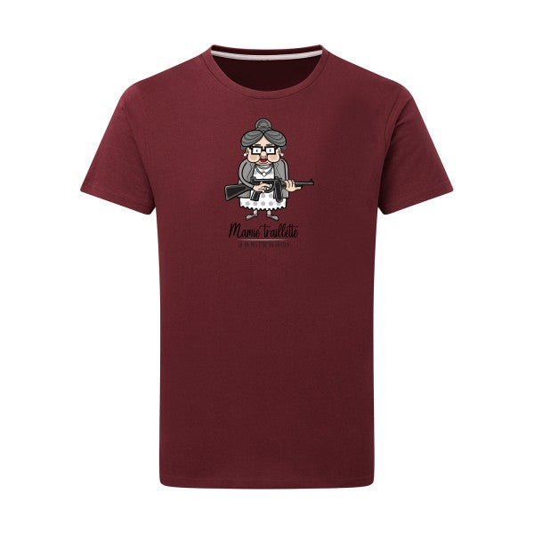 T-shirt homme Mamie Traillette - T-shirt vintage et décalé Burgundy 2XL