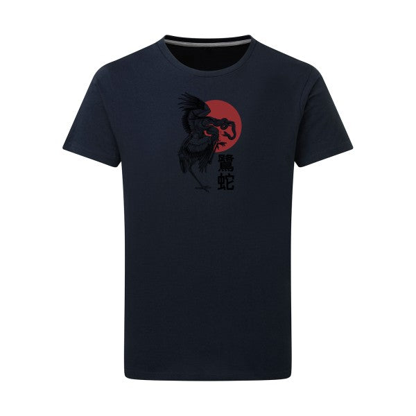 T-shirt homme Le héron et le serpent - T-shirt original avec un design unique Navy 5XL