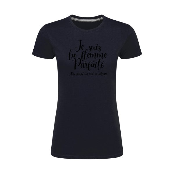 La flemme parfaite | Noir |T shirt original femme|SG