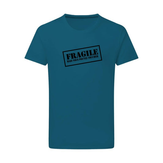 Fragile noir -Flex noir sur T-shirt SG  Petrol  2XL