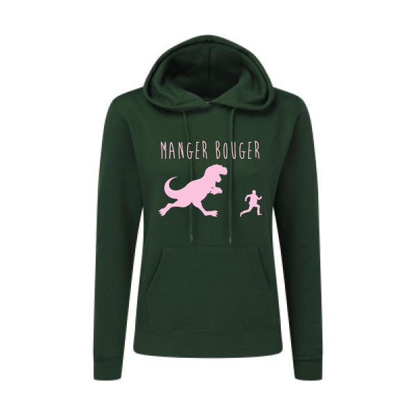 MANGER BOUGER Rose |Sweat original à capuche Femme