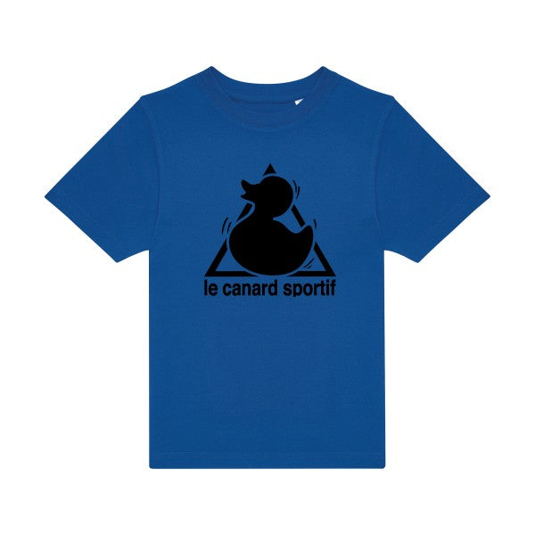 T-shirt original enfant Canard-Sportif couleur Royal Blue flex Noir