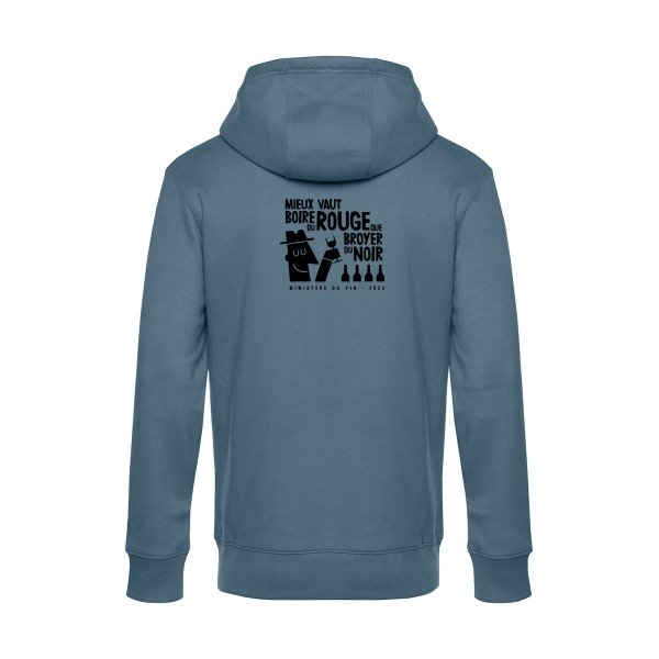 Mieux-vaut sweat shirt original nordic blue flex Noir impression Dos