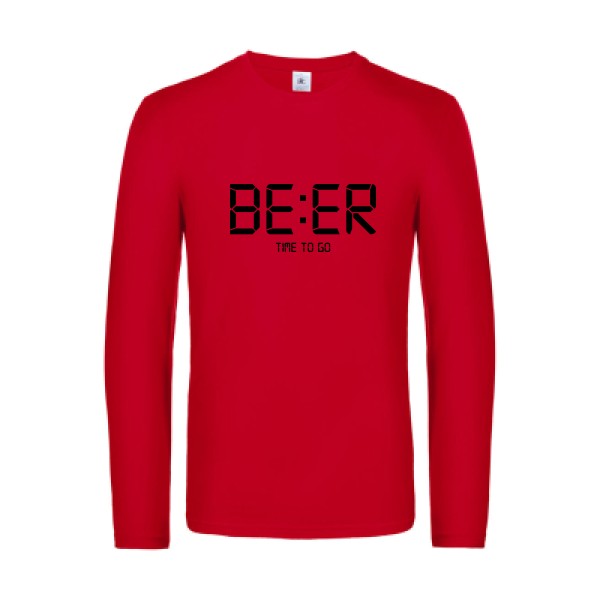 time to go - t shirt- manches- longues- original- humour- Red impression Face