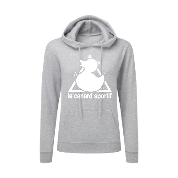 Canard Sportif Blanc |Sweat original à capuche Femme