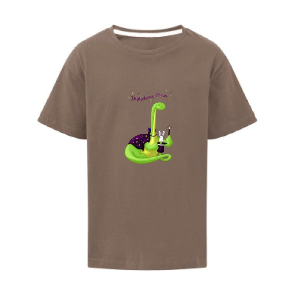 Diplodocus Pocus SG - Kids T-shirt enfant Deep Taupe Taille 128 (7-8/L)