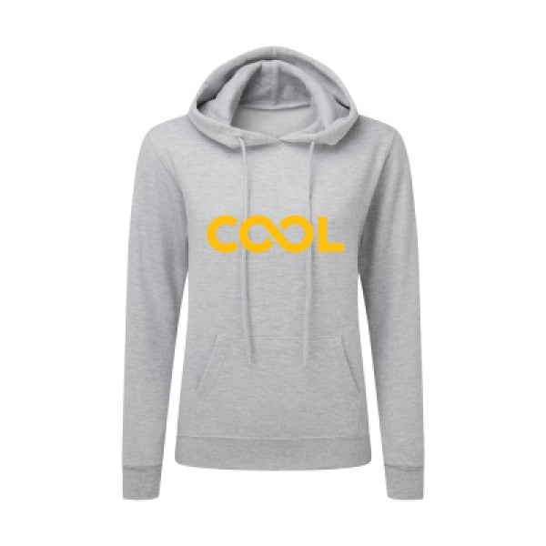 Infiniment cool jaune Or |Sweat original à capuche Femme