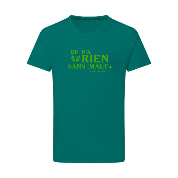 On n'a rien sans malt - Flex Vert pomme Tshirt original Emerald Green  2XL