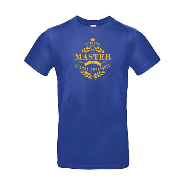 Master en glande appliquéeFlex jaune or - E190 T-shirt|Cobalt Blue||2XL