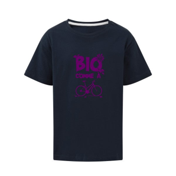 Bio comme un vélo Flex Violet SG - Kids T-shirt enfant Navy Taille 140 (9-10/XL)