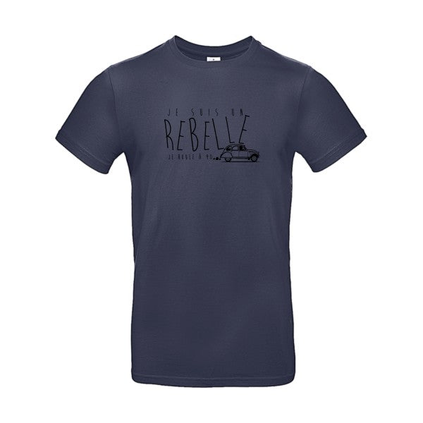 je suis un rebelle Flex noir |E190 T-shirt|Navy Blue||2XL