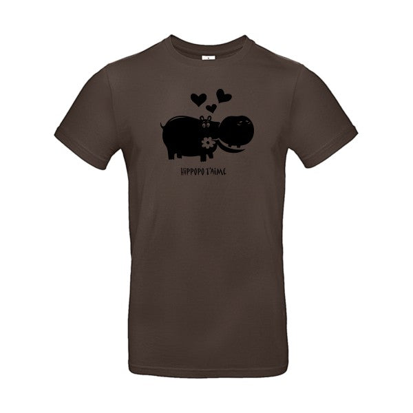 Hippopo t'aimeFlex noir - E190 T-shirt|Brown||2XL