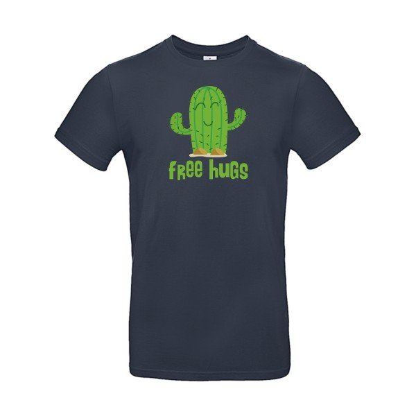 T-shirt humour original Freehugs T Shirt couleur Navy