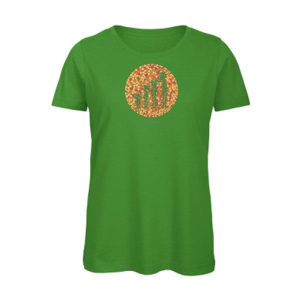 Daltonisme- - t-shirt original femme Real Green