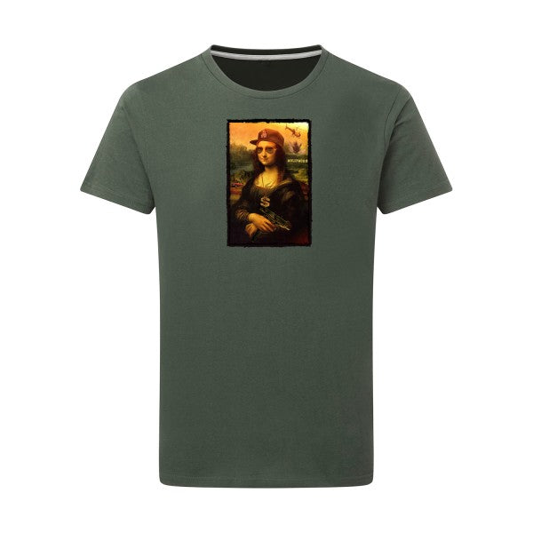 T-shirt homme La Joconde - T-shirt inspiré de la célèbre œuvre d'art Thyme 2XL