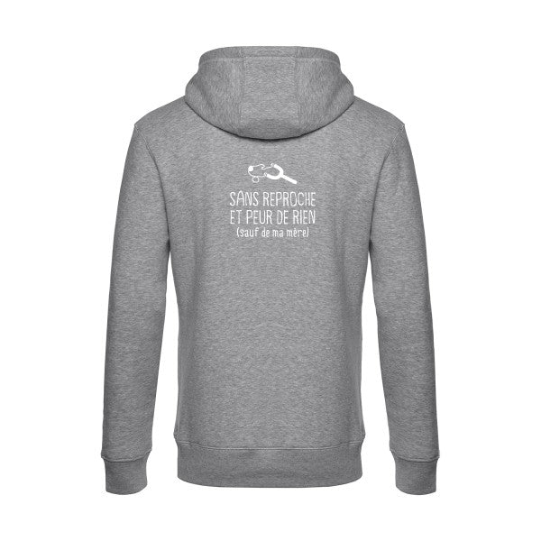 Sans-reproche sweat shirt original Heather Grey flex Blanc impression Dos