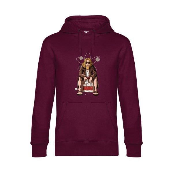 The-big-bang-Lebowski- Sweat à capuche original Burgundy - RueDuTeeshirt