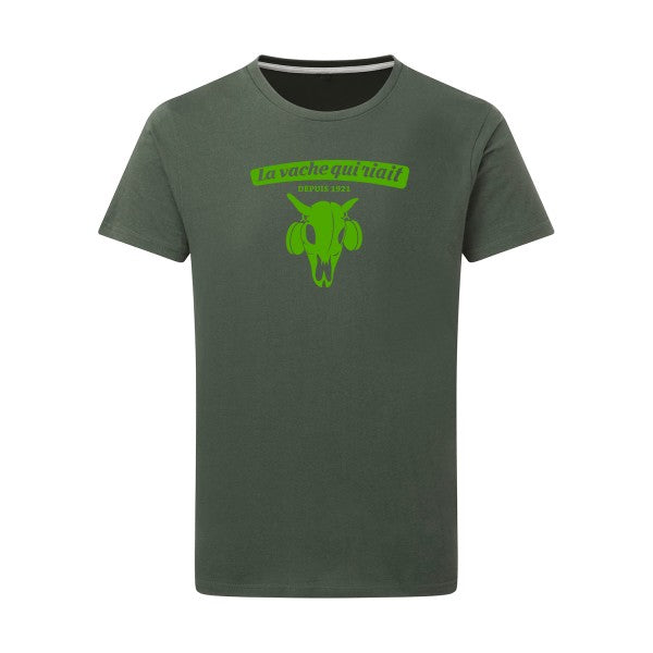 vache qui riait vert pomme -Flex vert pomme sur T-shirt SG  Thyme  2XL