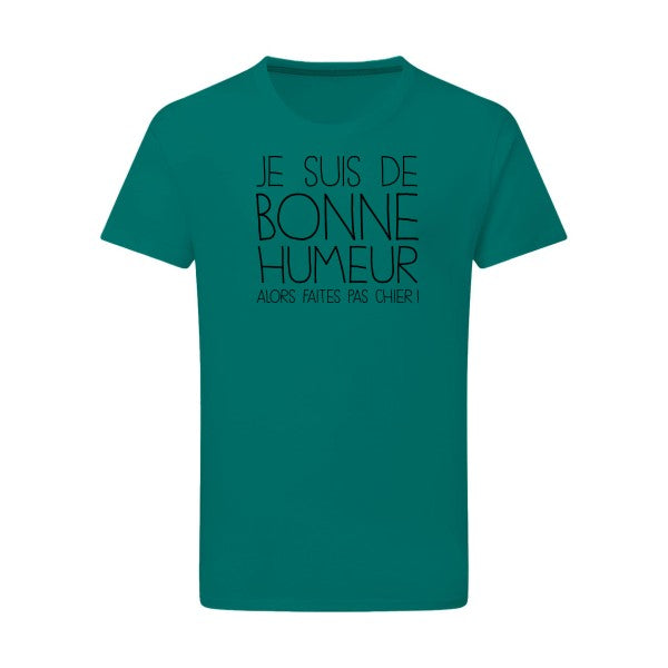 BONNE HUMEUR noir -Flex noir sur T-shirt SG  Emerald Green  2XL