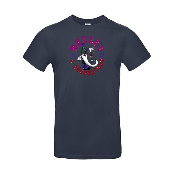 T-shirt humour original Merlot L’Enchanteur T Shirt couleur Navy