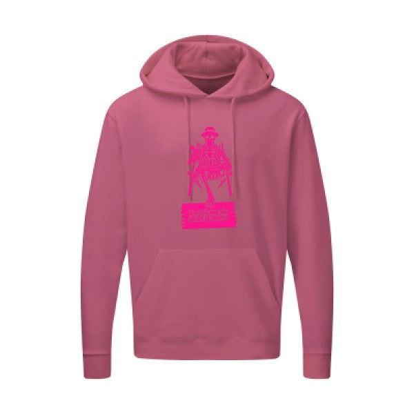 Y a-t-il une vie avant la mort ? |Sweat  capuche humoristique Rose fluo 