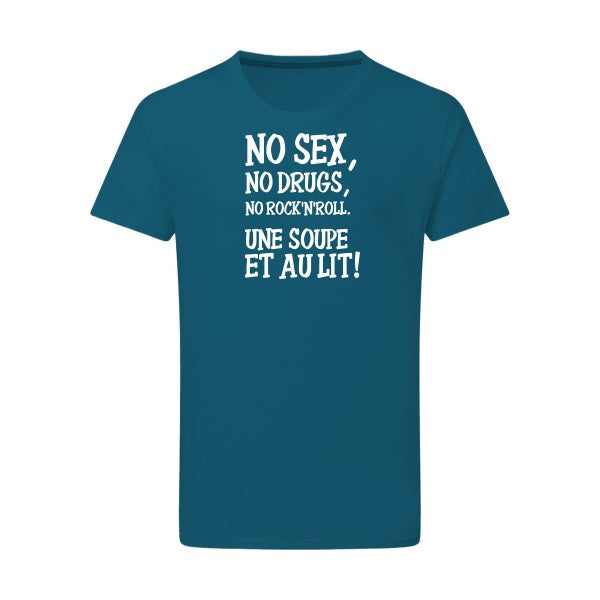 NO... -Flex Blanc sur T-shirt SG  Petrol  2XL