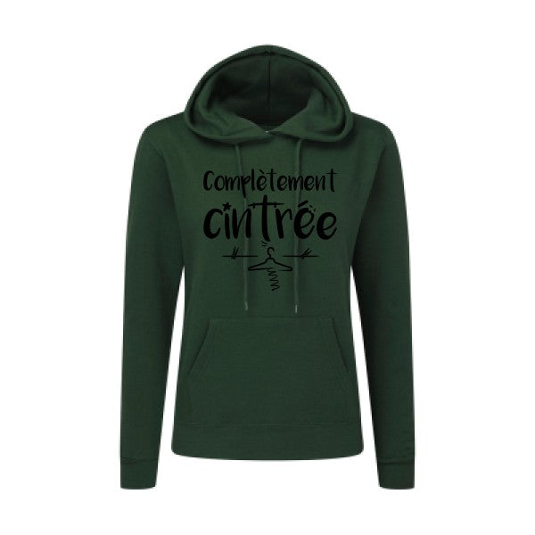 Complètement cintré Noir |Sweat original à capuche Femme