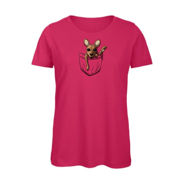 Dans-la-poche- - t-shirt original femme Fuchsia